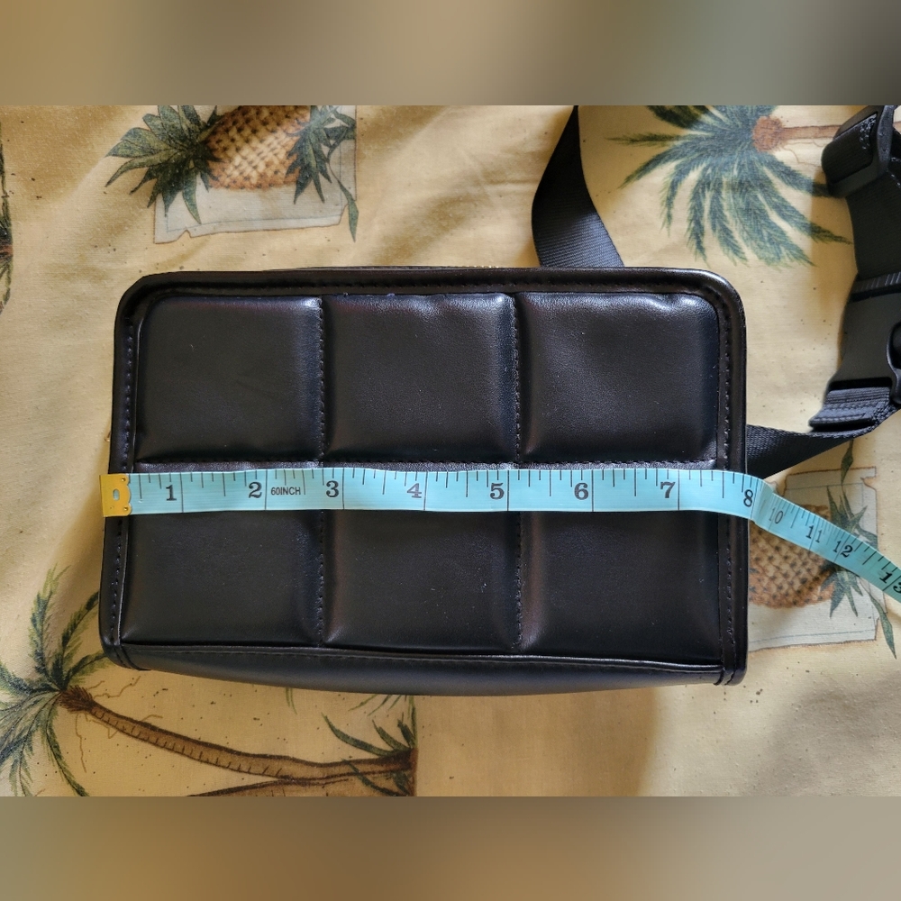Amanda Uprichard | Black Quilted Faux Leather Belt Bag (OS) - Picture 9 of 12